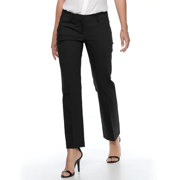 The Torie Straight Black Trouser Pants - Picture 1 of 5
